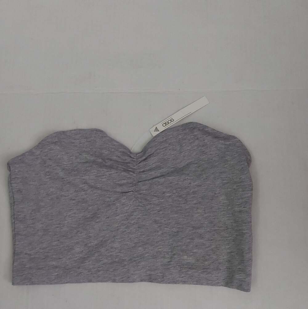 ASOS Gray The Crop Bandeau 2 NEW Coquette Girl Bratz Cosplay Fairycore Festival
